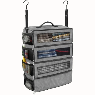 Závěsný cestovní organizér 60 × 23 × 37 cm šedý