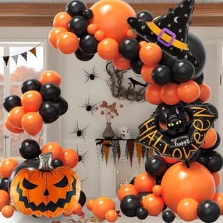 Párty balónky, balónková girlanda halloween klobouk 139ks