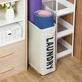 Textilní koš na prádlo kompaktní bílý