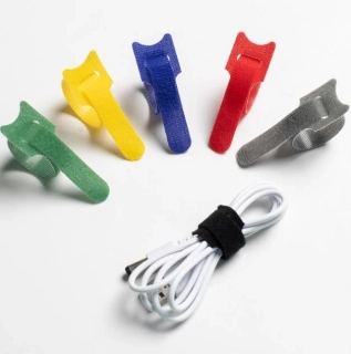 24 x Pásek na suchý zip, organizér kabelů 150x12mm černá