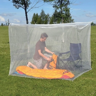 Moskytiéra pro venkovní spaní 200 × 180 × 180 cm – bílá 
