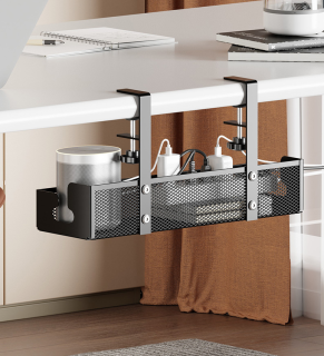 Organizér kabelů pod stůl 34cm – černý