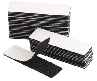 Samolepicí suchý zip (Velcro) – černý, 3 × 10 cm, 10 ks