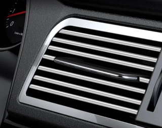 Dekorační lišty do ventilace auta (10 ks)  stříbrná