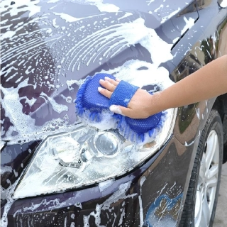 Mycí houba na auto z mikrovlákna s páskem na ruku