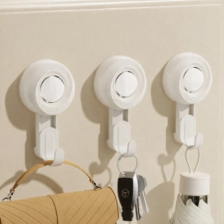 Háček s vakuovou přísavkou – bílý, 1ks