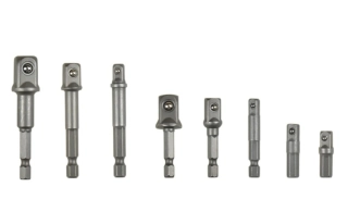 8dílná sada adaptérů pro nástrčné hlavice – 1/4", 3/8", 1/2"