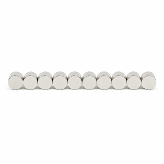 10x Neodymový magnet 15 × 3 mm 