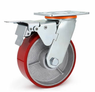 Otočné transportní kolečko s brzdou 4" / 100 mm – nosnost 250 kg