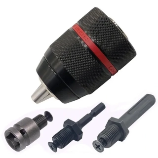 Bezklíčové sklíčidlo, hlavička vrtačky 13 mm 1/2" 20 UNF + sada adaptérů