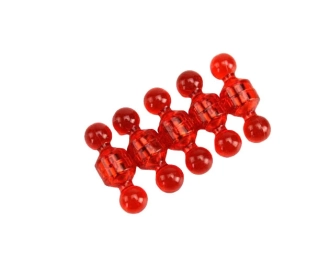 Magnetické figurky neodymové magnety červené, 10 ks, 11x17mm