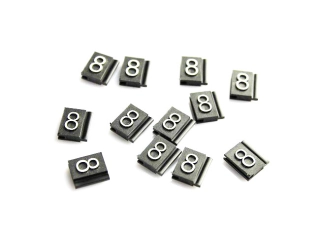Plastové 3D cenovky náhradní znak 8 bílé