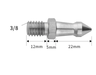 Hrot, bodec stativové nohy 3/8" 39mm