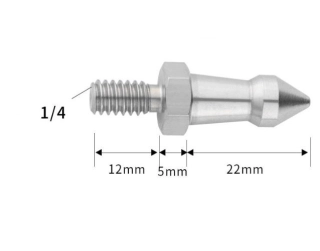 Hrot, bodec stativové nohy 1/4" 39mm
