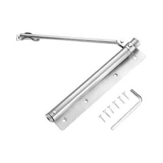 Automatický zavírač dveří 145° sklopný stříbrný