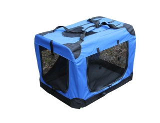 Klec pro psa, přepravní klec, látková přepravka, L modrá