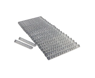 Plastové cenovky černé, průhledné 6x9mm 20x řada €,$,¥