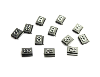 Plastové 3D cenovky náhradní znak 8 stříbrné