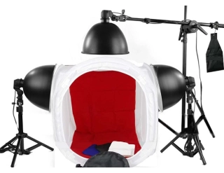 Studiová sada 1x1m, boom S5, fotografický stan, fotostan